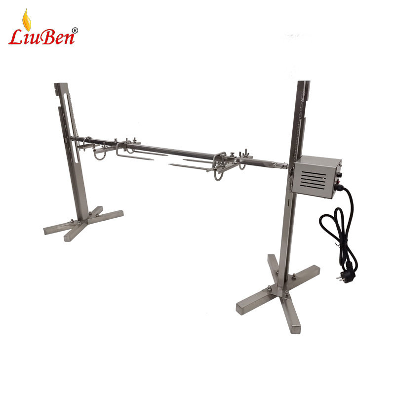 商用电动旋转烧烤架全不锈钢碳烤 自动烧烤炉碳烤炉烤全羊原厂