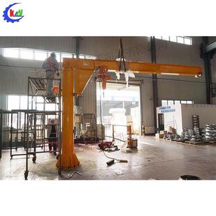 定柱式旋臂起重机仓库车间货物单臂吊立柱式电动旋转悬臂吊