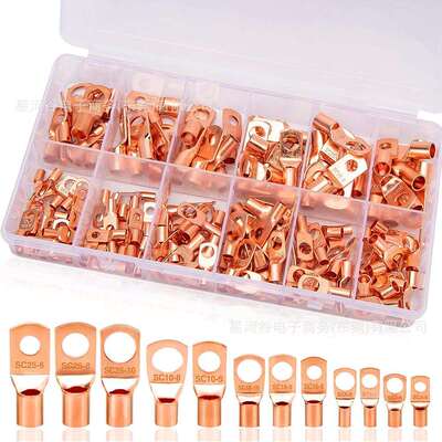 170pcs线耳端头冷压线耳铜鼻子线鼻子铜端子接线窥口套装