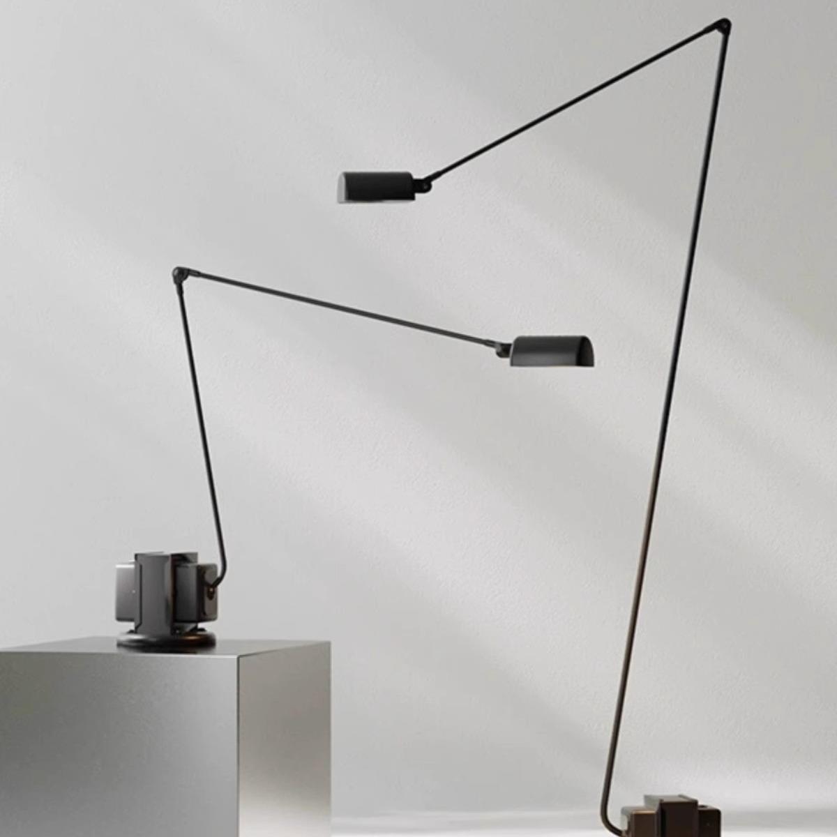 意大利Lumina落地灯设计师简约复古风客厅书房可调节摇臂阅读台灯