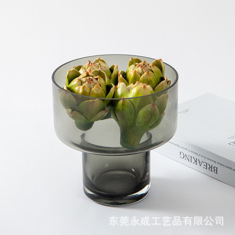 新中式铁艺花器高档仿真花酒店大堂会议室茶几仿真花摆件