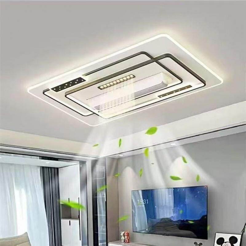 2026新款无叶风扇吸顶灯全屋套餐智能语音客厅吊灯带风扇中山灯具