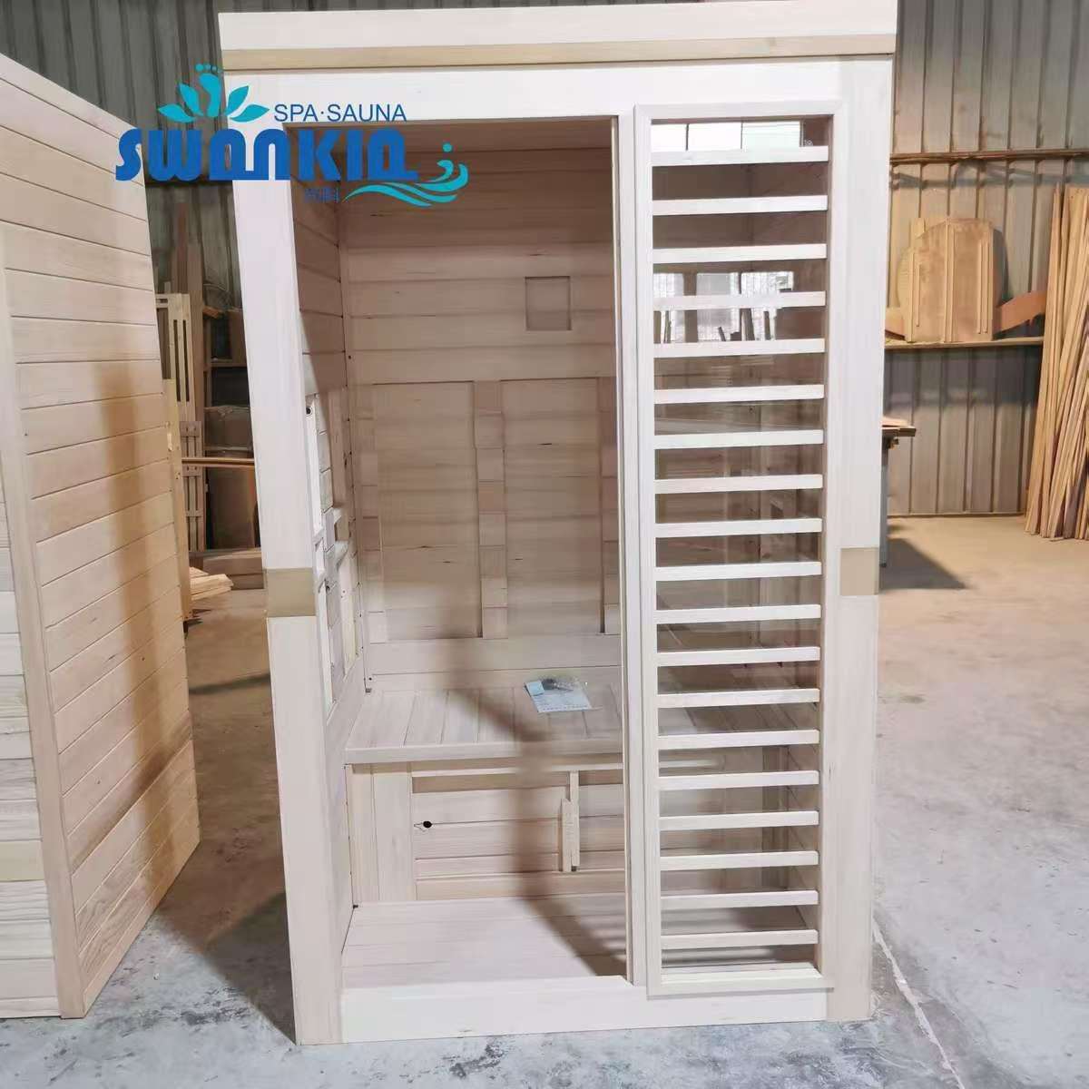 户外铁杉实木汗蒸房传统汗蒸桑拿房移动式桑拿房家庭式汗蒸房承建