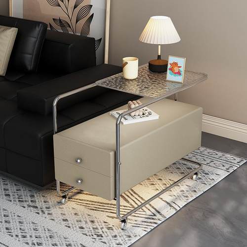 意式极简智能沙发边几现代简约轻奢高级感客厅家用创意角几边柜