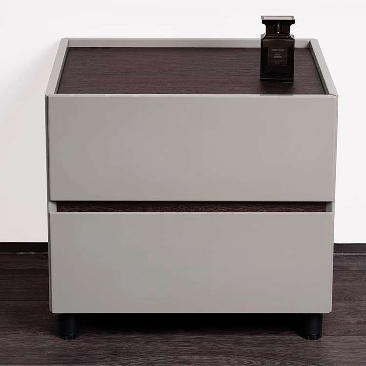 设计师TJSRKYQ-M689#床头柜现代简约小型实木卧室小柜子床边柜轻