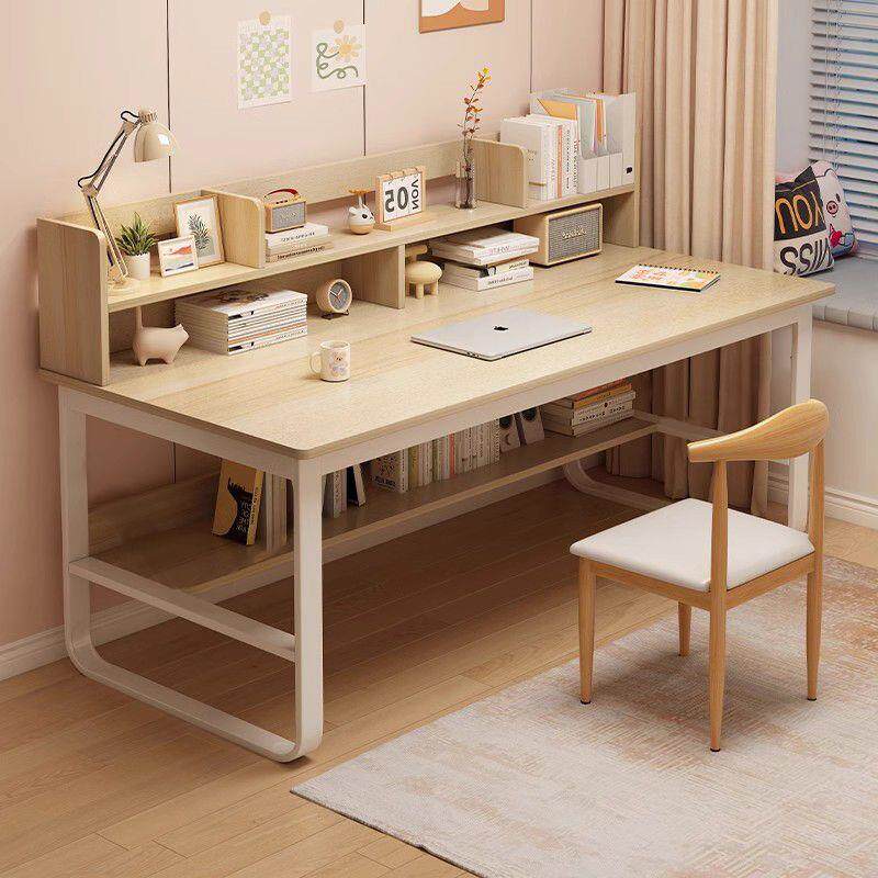 电脑桌书桌书架一体桌卧室家用写字桌简易学生学习桌简约办公桌子