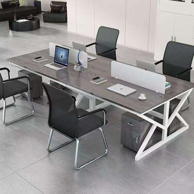 办公桌员工位现代简约办公室468四六八人位电脑桌办公专用桌椅组