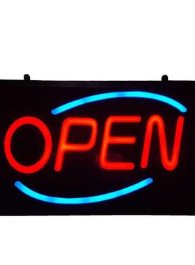 有认证LED霓虹灯亚克力背板霓虹灯open广告牌dz