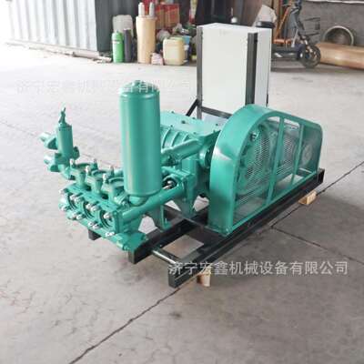 柱塞式BW250三缸卧式泥浆泵井下清淤泵往复式单作用活塞注浆机