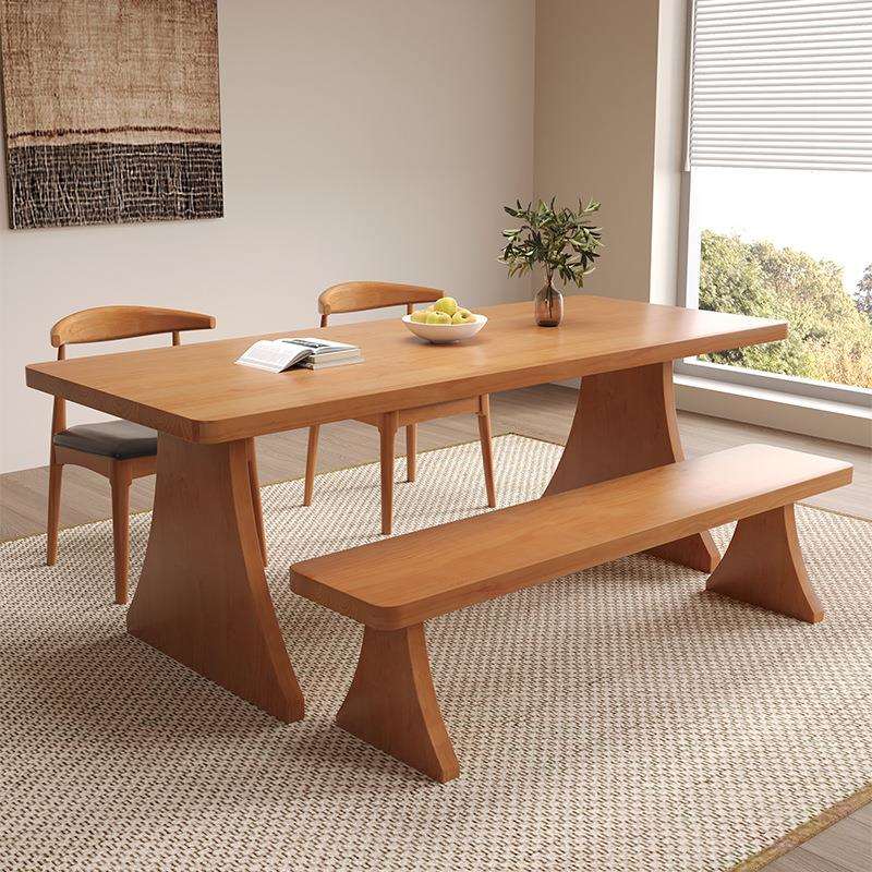 简约现代简约实木餐桌家用多人吃饭桌小户型餐厅会客餐桌椅组合
