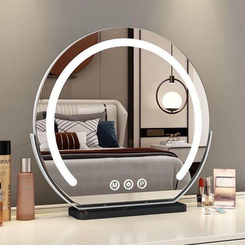 led智能化妆镜带灯台式桌面大号2025新款梳妆台一体轻奢镜子
