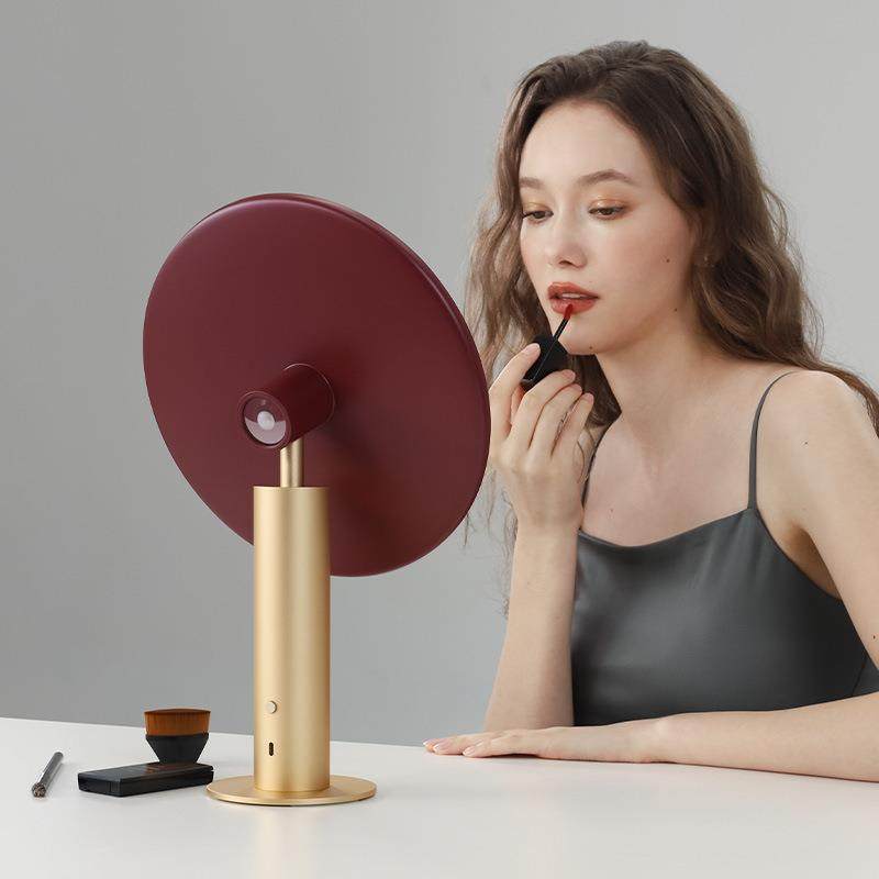 款智能化妆镜led带灯台式宿舍桌面梳妆镜补光美妆大号台式镜子