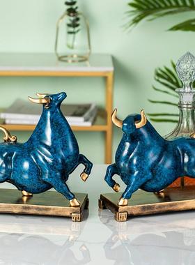 新中式牛摆件办公室装饰品唐马家居客厅摆设开业礼物牛气冲天摆件