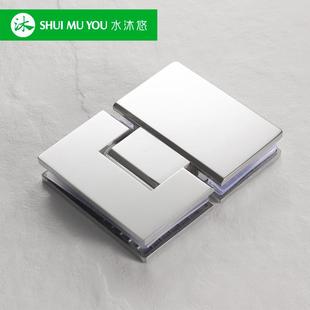 拉丝淋浴房哑光玻璃门铰链J180实心 精品304不锈钢浴室合页无框门
