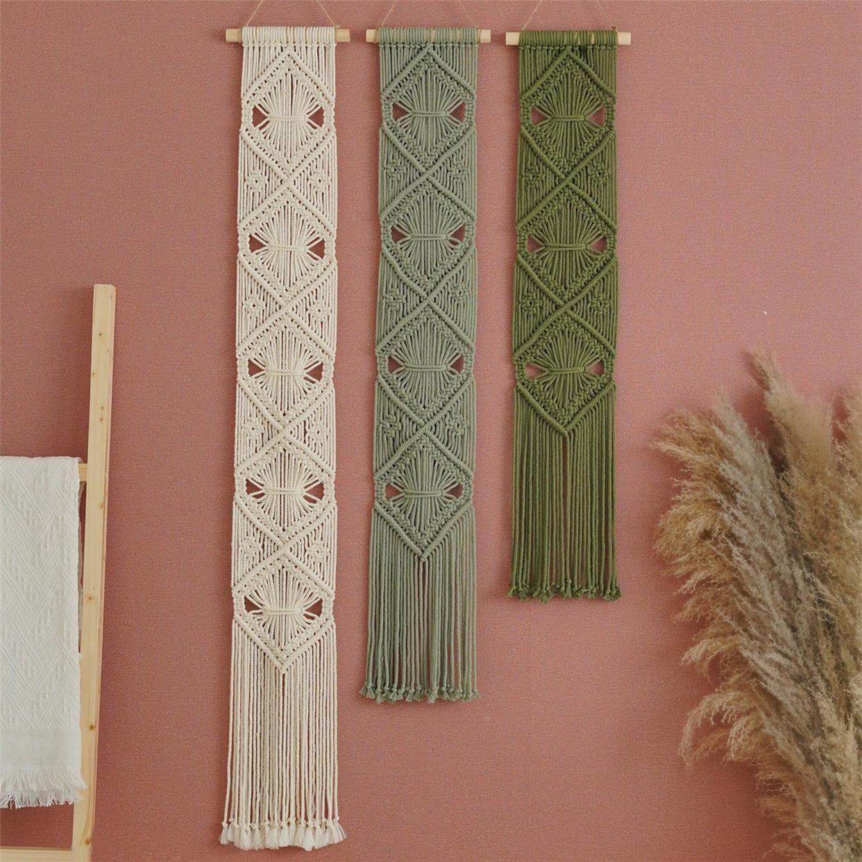 新款北欧手工编织挂毯波西米亚墙面装饰房间卧室手工编织挂饰,家居饰品,壁饰,淘宝优惠券,粉丝福利购,淘宝优惠卷