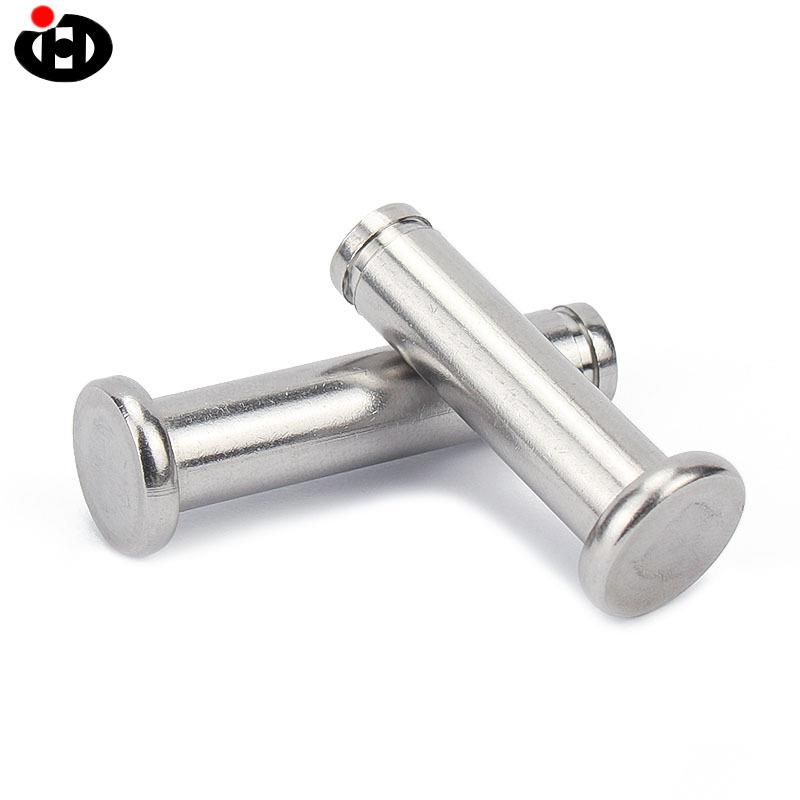 厂家销售304不锈钢销轴平头带孔圆柱销子定位销M3M4M5M6M8M10-M20