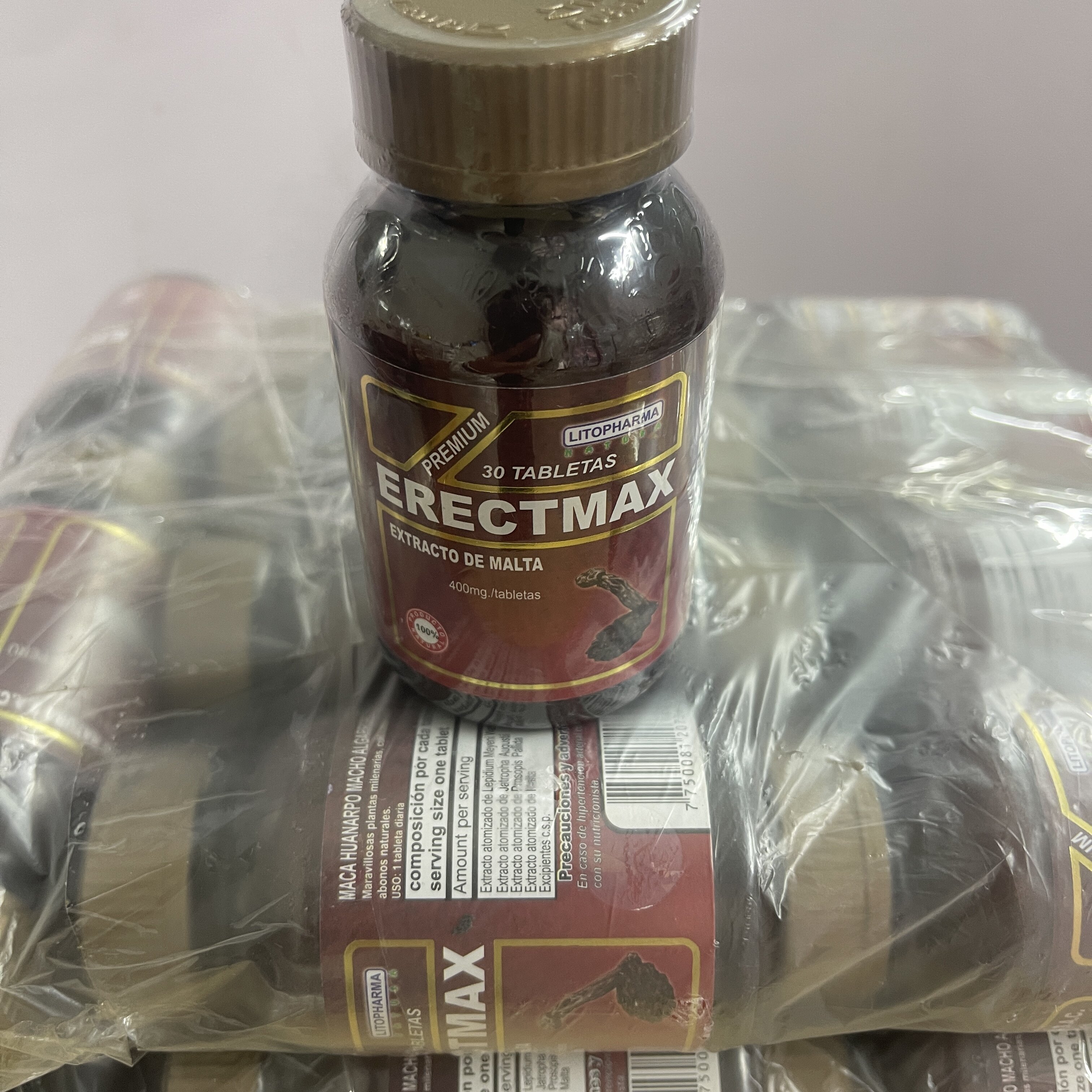 秘鲁进口男根果精片ErectMax上帝之根提纯片黑玛咖30粒/瓶正品