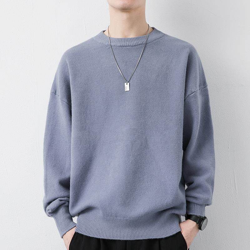 纯色潮毛衣男士2025秋冬织季韩版流春厚秋加内搭白色针打LO919zzs