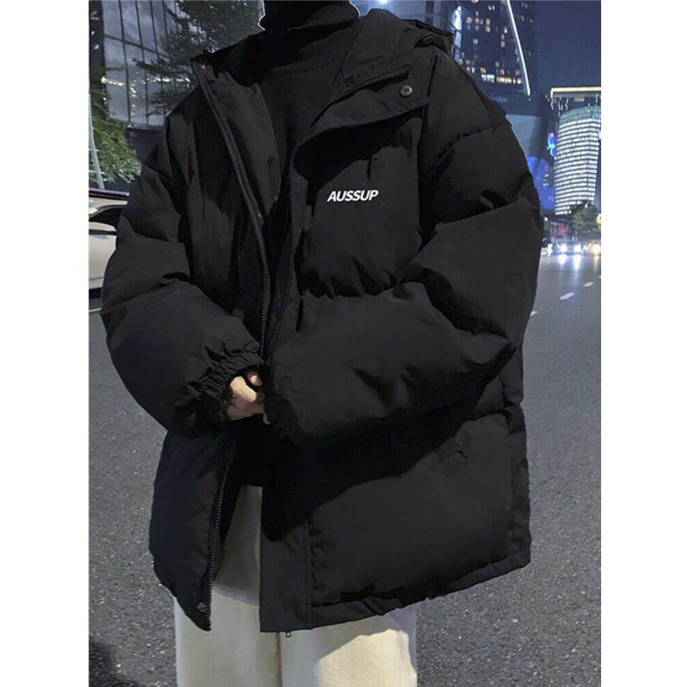 棉服男秋冬季加厚棉袄外套韩版男士潮流学生宽松连帽面包服棉衣