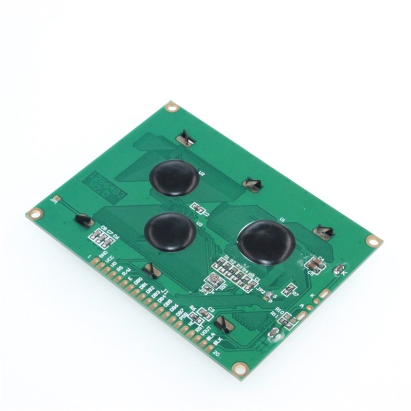 蓝屏LCD12864显示屏 液晶屏 带中文字库 带背光12864-5V 并口串口