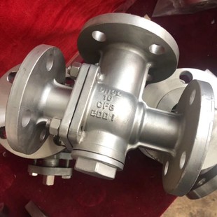阀门DN50 304不锈钢e法兰三通球阀Q44F T型三通球阀 Q45F L型