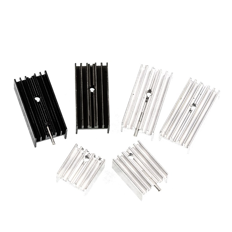 铝制散热片 TO-220/7805/7812 15*10*16/20/25/30/35mm带针散热器