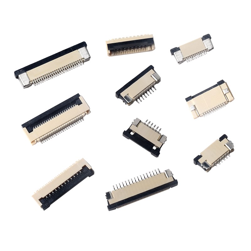 FFC/FPC抽屉式 掀盖式翻盖 间距0.5/1MM 上接下接 扁平电缆连接器