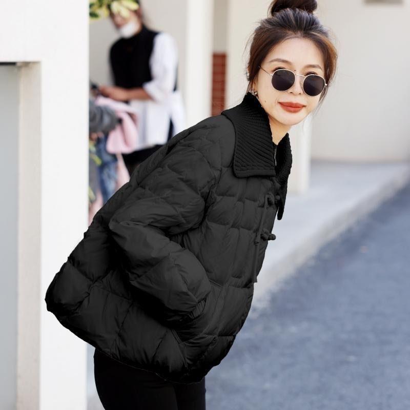 新款羽绒服假领女2023冬季百搭装饰毛线针织螺纹领防脏领子通用