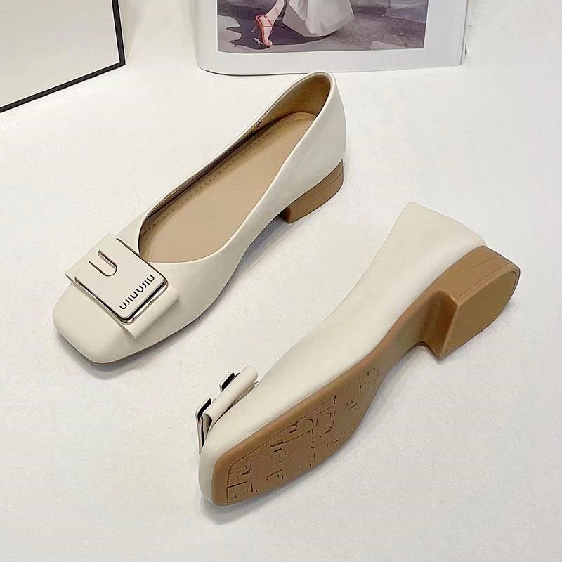 极速思雅丽人女鞋单鞋女2023秋季新F款一脚蹬妈妈鞋软皮软底低跟