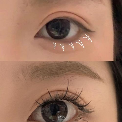 极速V型猫耳朵下睫m毛假睫毛女自然仿真单簇分段式自嫁接A型漫画