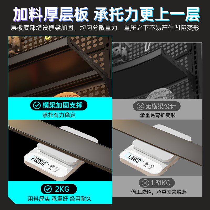 新品碳钢洞洞板置物架落r地电竞房外设收纳架免打孔可拆卸壁挂展