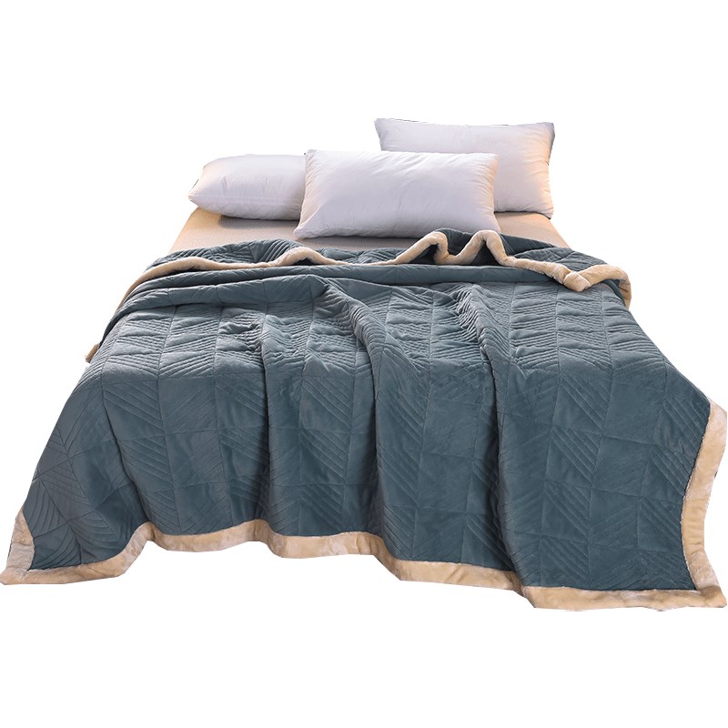 极速冬季加厚珊j瑚牛奶绒午睡毯子办公室小毛毯羊羔法兰绒沙发盖