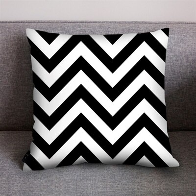 极速Geometric Print Throw wPillow Case Decorative Pillows Co