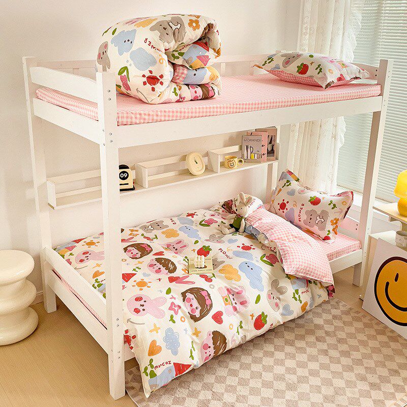 新品大学生宿舍床上三件套寝室单人床专用床单被套高中Y生住校生