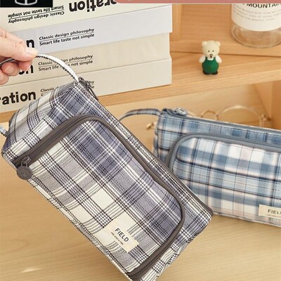 极速Large Capacity oPencil Case Kawaii Canvas Pencilcase Sch