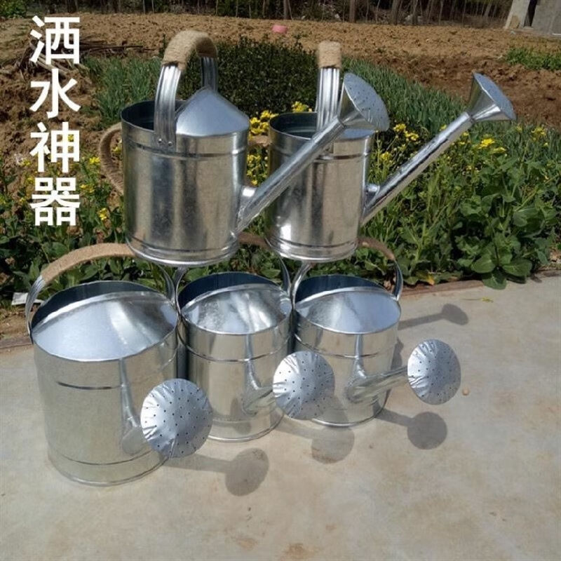 极速洒水壶不锈皮家用q浇菜浇花长嘴淋花喷壶浇水壶不锈钢铁皮桶