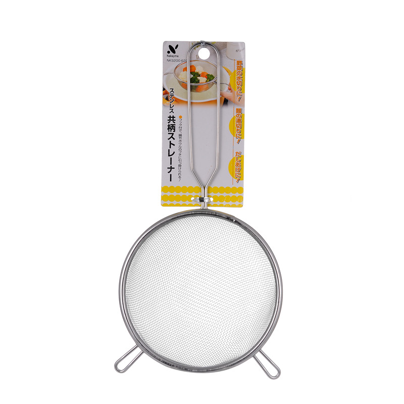 新品进口不锈钢大漏勺手柄过滤勺火锅油炸味M增凉面焯水漏网面粉