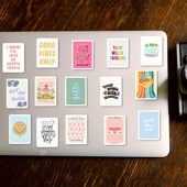 Inspirational Quote Stickers 极速25Pcs AestNhetic Motivation