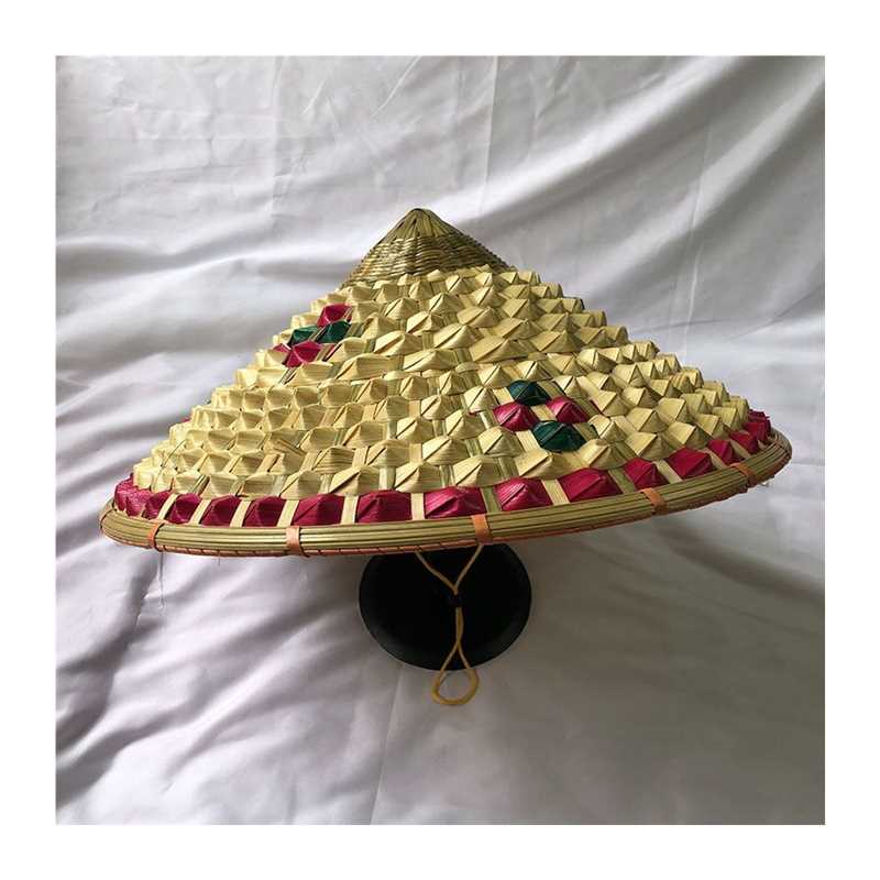 极速竹编凤梨斗笠草帽子舞台舞蹈B演出表演道具装饰幼儿园舞蹈帽