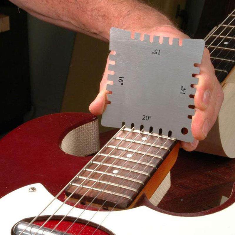 新品专业吉他琴颈弧度尺 指板品F丝测量卡尺弦槽齿制琴师工具