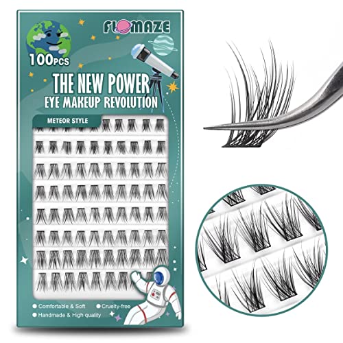 极速FLOMAZE Lash Clusters 100 Pcs DIY Eyelash ExtensioZn Nat