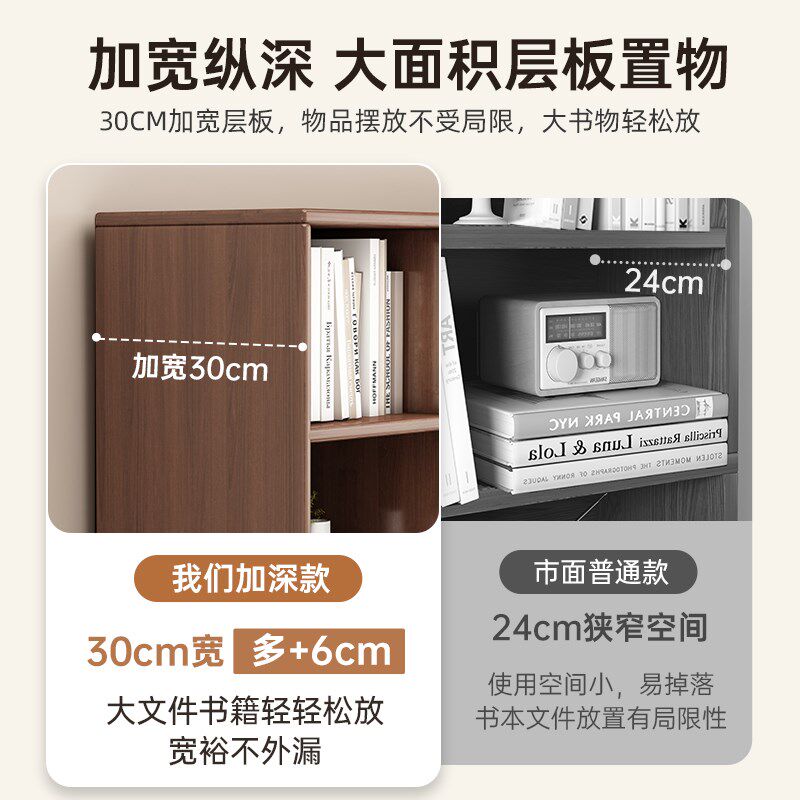 新品书架一体靠墙格子柜方格储物柜开放格陈列架客U厅置物架落地