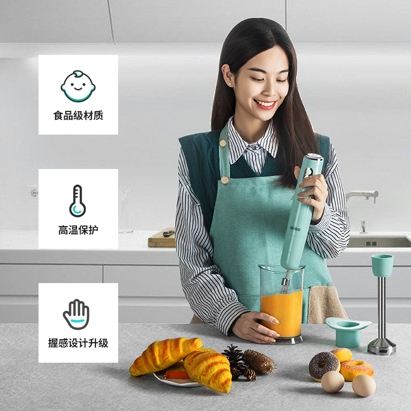 极速无线手d持料理棒充电婴儿辅食机多功能打蛋器电动搅拌机绞肉