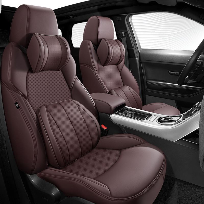 极速新品汽车坐垫五座耐s磨皮拼透气网布专车全包座套春夏秋冬四