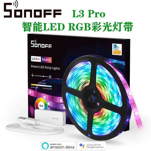 SONOFF L3 Pro RGBIC智能 LED 灯带L3-5M-P alexa语音智能家居