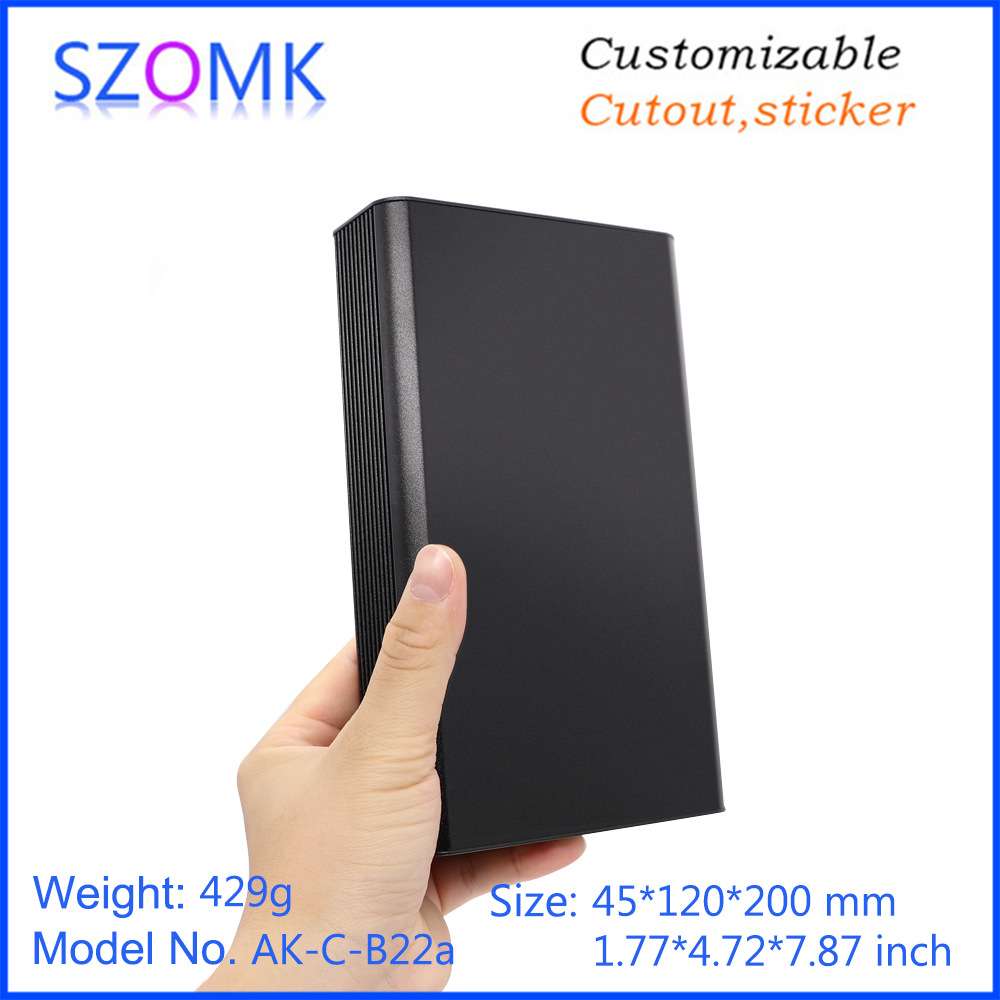 奥科姆厂家直销仪器仪表铝壳体 散热铝型材电源过线盒壳体 C-B22a