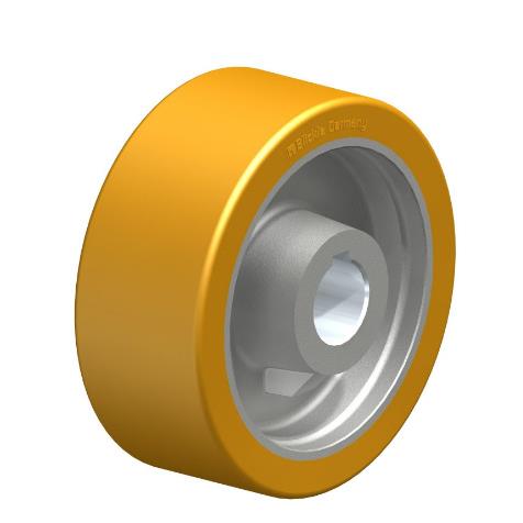 5寸轮宽50MM 内孔30MM 重型负载驱动轮带轮毂键槽,