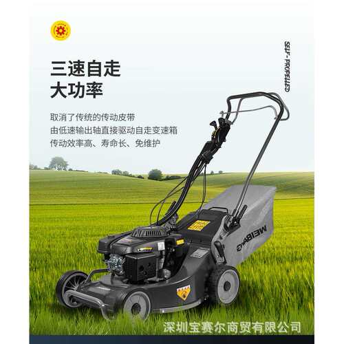 维邦21寸自走式草坪机园林剪草机汽油除草机WB536SHVAL-SD手扶式