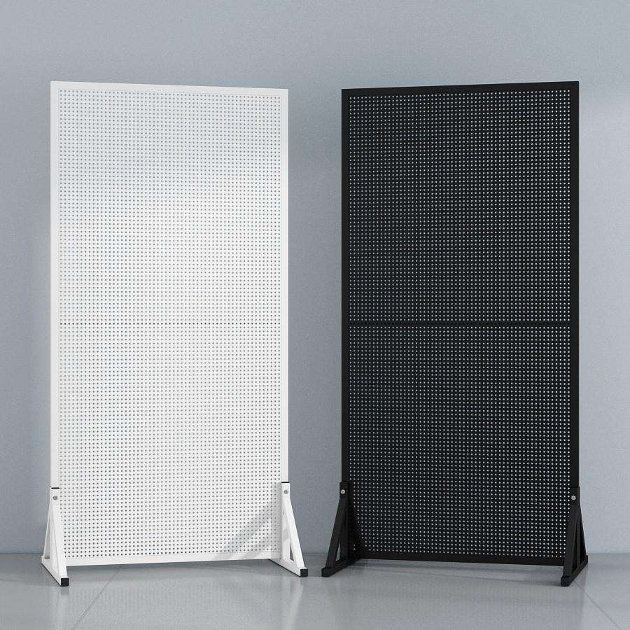 落地洞洞板带轮子饰品袜子展览挂货架五金工具置物架收纳配件