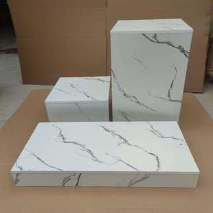 服装店地台橱窗模特地柜直播卖衣服站人展示台摆件底座仿大理石纹